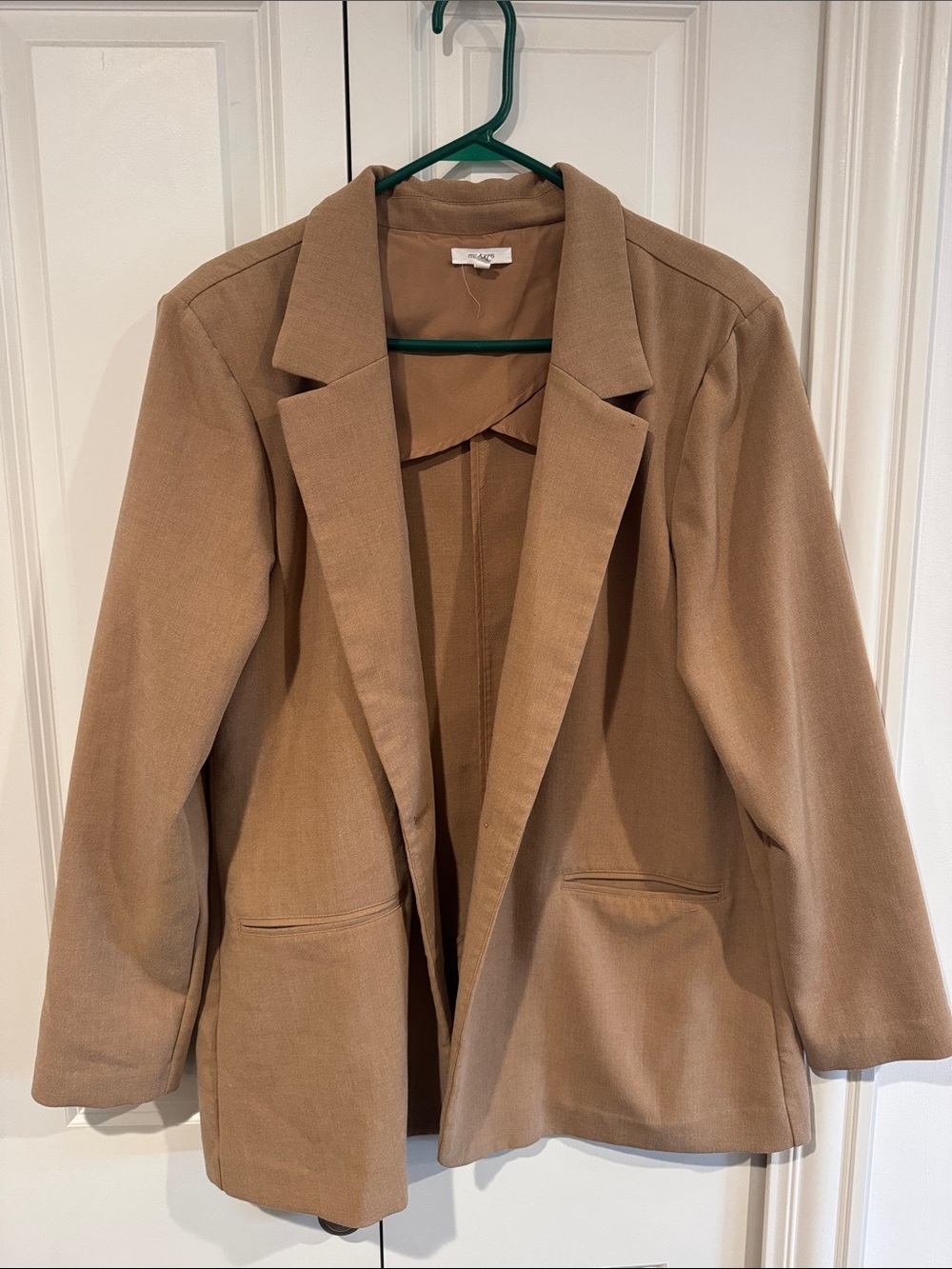 Maurices Tan Open-Front Blazer Jacket